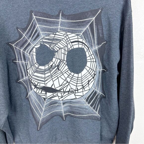 Disney Resort Jack Skelington Grey Nightmare Before Christmas Jacket Hoodie Smal - Picture 6 of 6